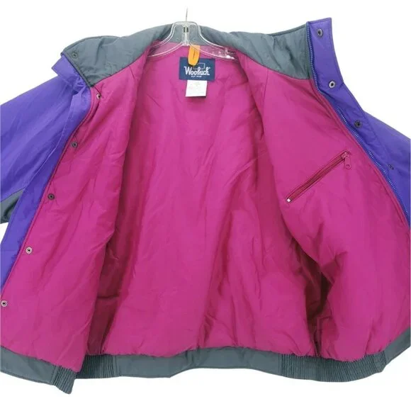 Vintage Woolrich Men's Colorblock Jacket Sigmet Thinsulate Charcoal Purple XL